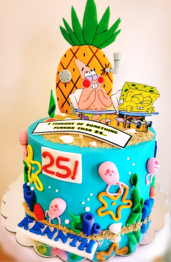 Spongebob 25 Cake